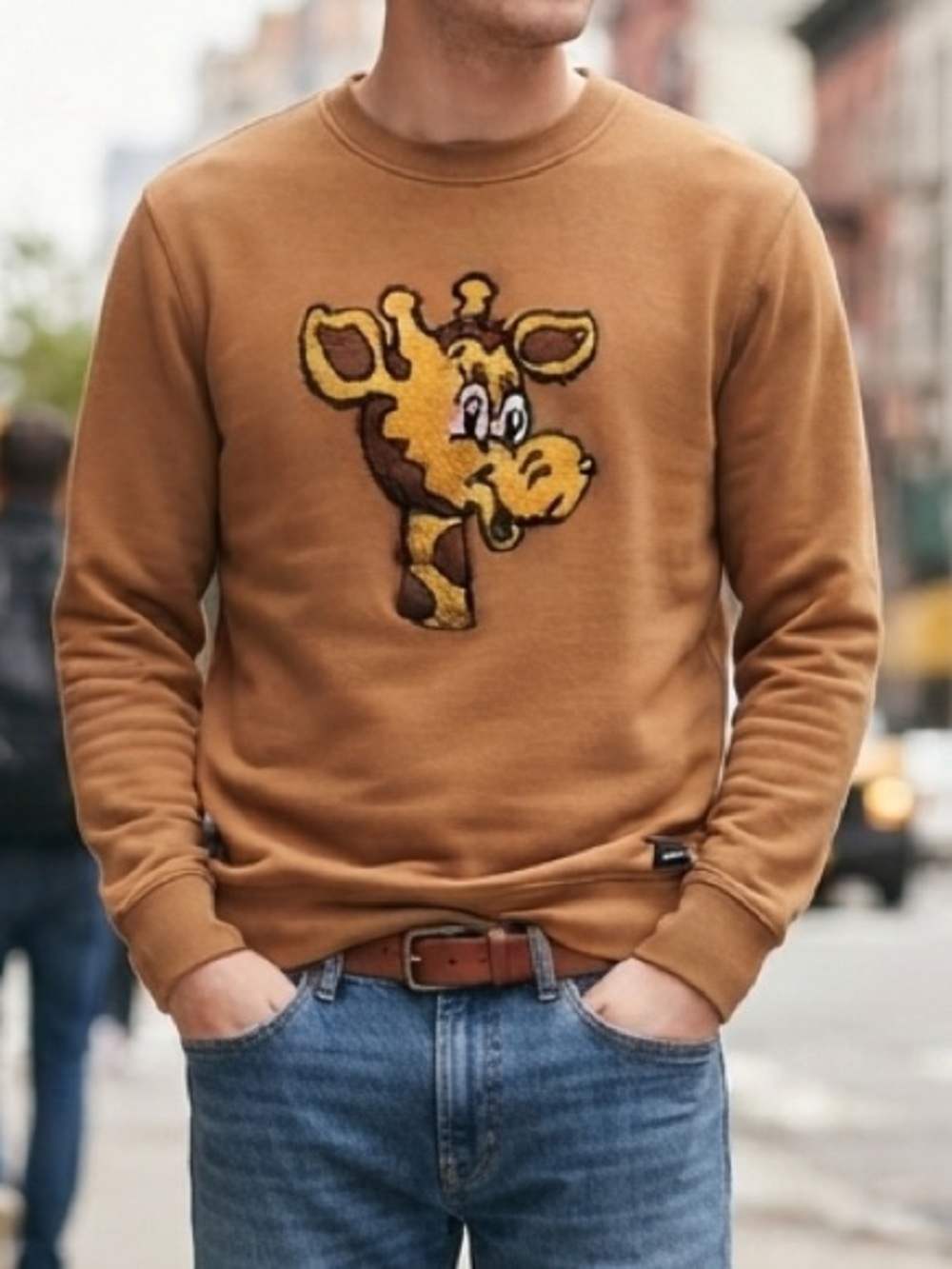 Bonobos Unisex Toys R Us Geoffrey Giraffe Sweatshirt M Novelty Kidcore Normcore